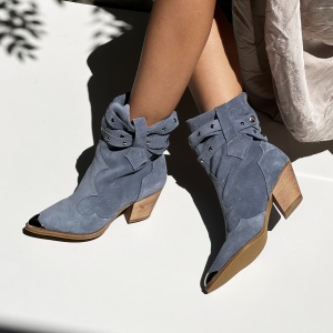 Botine Kiara Blue Piele naturala - Img 2