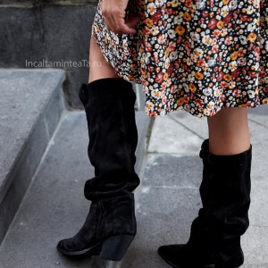 Cizme Sore Black PIELE NATURALA - Img 4