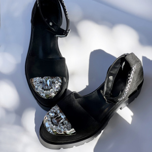 Sandale Tisa negru metal short - Img 2