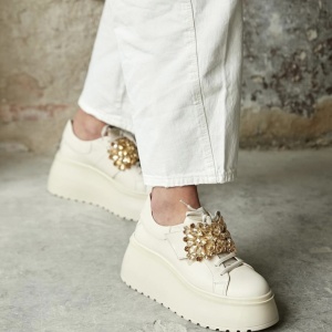 Adidasi Aida 2 Crem Piele Naturala - Img 2
