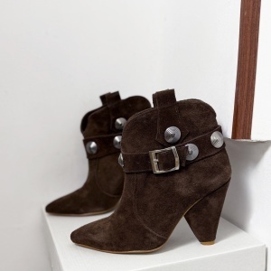 Botine Astrid 2 - maro - piele naturala