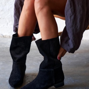 Cizme Serena SHORT Black Piele Naturala - Img 7