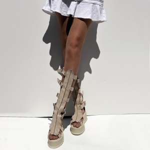 Ghete Gladiator bej / negru