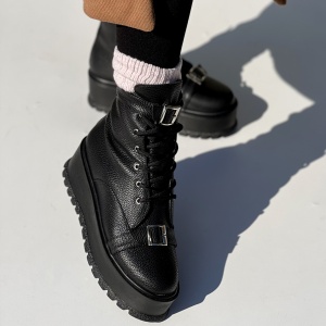 Ghete Strap tall- piele eco - Img 4
