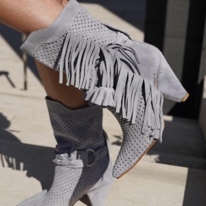 Cizme Monica perforate piele naturala - Img 2