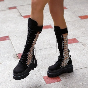 Ghete Chain Tall black- talpa sport