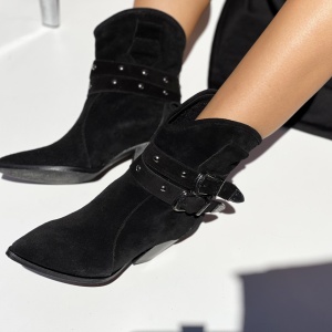 Botine Carmina Negru Piele Naturala - Img 2