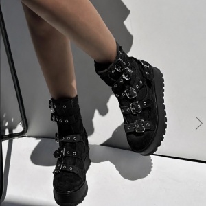 Ghete Rockstar Piele naturala intoarsa
