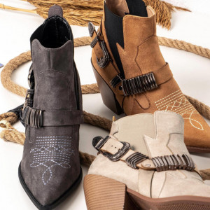 Botine Western Bej - Img 3