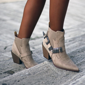Botine Western Bej - Img 4