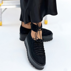 Pantofi Casual Mia Negru/ bej