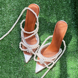 Pantofi Pearl White