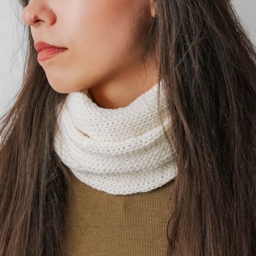 Fular tip guler tricotat din lana merinos, diverse culori