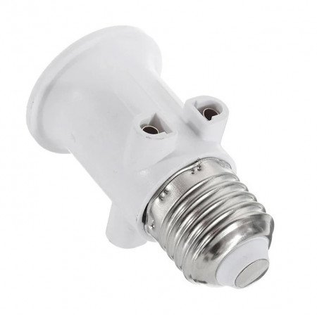 Adapter za sijalično grlo E27 M-E27 F+Euro utičnica