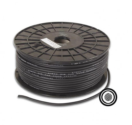 Kabl mikrofonski 1x0.50mm2 OFC crni