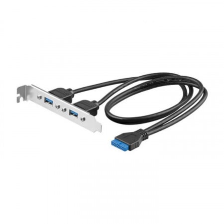 Kabl 2xUSB3.0 A F (panel)-konektor 20P 0.6m
