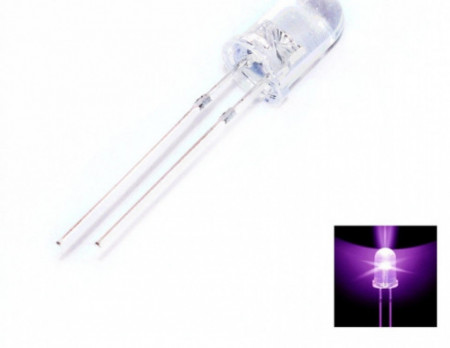 LED dioda 5mm ljubičasta ultra bright-100 komada