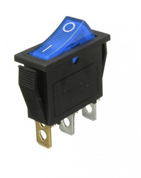 Prekidač 30x11mm 16A 250VAC plavi