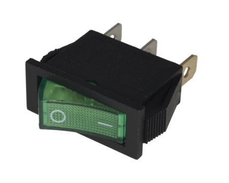 Prekidač 30x11mm 16A 250VAC zeleni