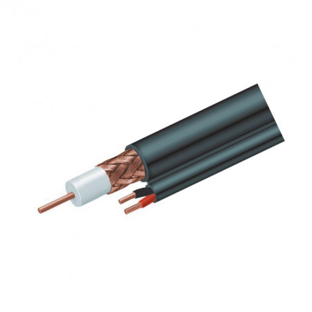 Koaksijalni provodnik RG59+2x0.50mm2 crni