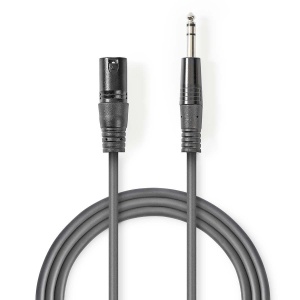 Audio kabl XLR muški na 6.35mm (1/4") TRS džek - 1.5m