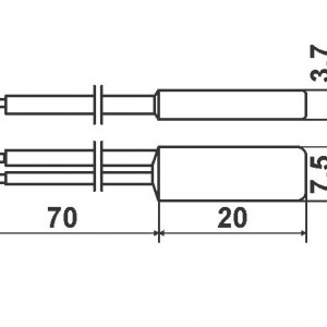 Bimetalni termostat KSD-9700 100C - Img 2
