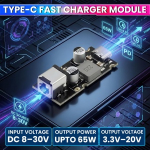 DC-DC Modul Brzi Punjač 65W USB Type-C PD 3.1 QC 4.0 (8V-30V)