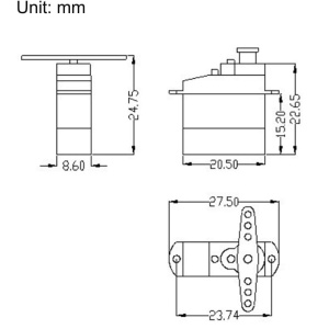 Digitalni Mikro Servo Motor GH-S43D 4.3g za RC Modele i Robotiku - Img 3