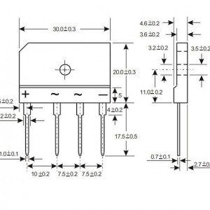 Grecov spoj GBJ3510 Mostni ispravljač 35A 1000V - Img 2