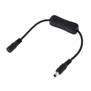 Kabl DC napojni 2.1x5.5mm M-2.1x5.5mm F sa prekidačem 0.3m