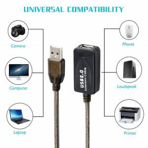 Kabl USB2.0 A muški-USB2.0 A ženski aktivni 10m - Img 2