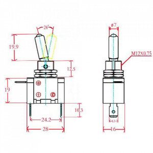 Kip prekidač sa tinjalicom žuti - Img 6