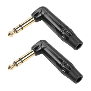 Klink konektor 6.3mm ST M pozlaćeni ugaoni
