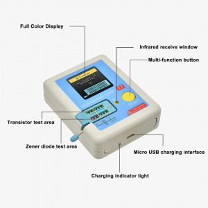 LCR-T7 Tester elektronskih komponenti – tranzistor, dioda, ESR metar sa TFT ekranom - Img 3