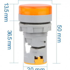 LED frekvencmetar 20-75Hz 22mm žuti - Img 2