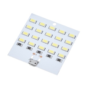 LED Panel 20 dioda 5730 SMD – 5V Micro USB – Hladno Bela