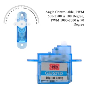 Micro Digital Servo Motor GH-S37D 3.7g za RC modele i Arduino - Img 2