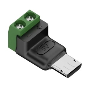 Micro USB Muški na 2-pinski Terminal Blok Adapter (5V Bez Lemljenja)