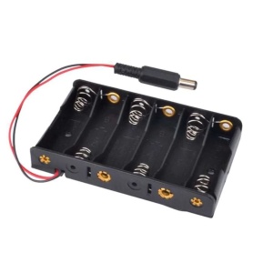 Nosač kućište za 6xAA baterije sa DC džekom 5.5x2.1mm - za Arduino, pametna vozila i DIY projekte - Img 5