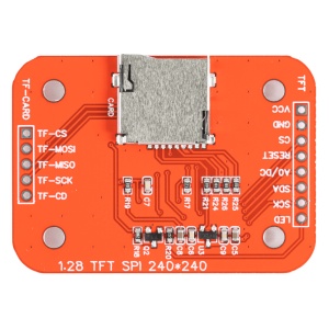 Okrugli TFT LCD Displej 1.28" 240x240 GC9A01 SPI sa Čitačem SD Kartica (TF slotom) - za Arduino / ESP32 - Img 3