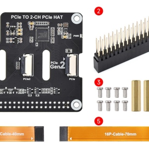 PCIe na 2-CH PCIe FFC Adapter Board za Raspberry Pi 5 - Img 7