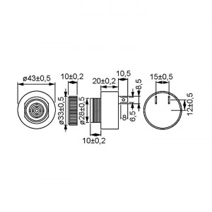Piezo zujalica 3-28V 2.9KHz 90dB - Img 2