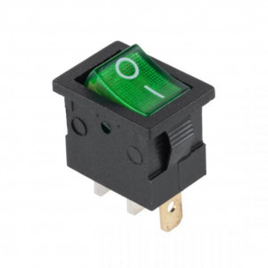 Prekidač 13x19mm 12VDC zeleni