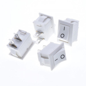 Prekidač 13x19mm 6A 250VAC beli - Img 5