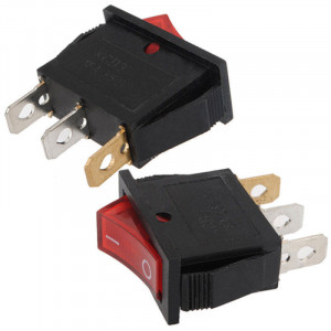 Prekidač 30x11mm 16A 250VAC crveni - Img 3