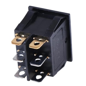 Prekidač 30x22mm 16A 250VAC dvostruki crni LED - Img 3