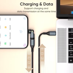 Rotirajući USB-C na USB-C Adapter 240W PD – 540° (180°+360°) - Img 2