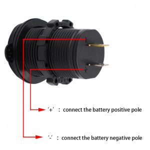Ugradni Dupli USB Punjač za Auto, Motor i Čamce12V / 24V – Vodootporni - Img 6