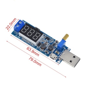 USB Podesivi DC-DC Buck-Boost Pretvarač Napona 1.2V-24V sa Displejom - Step-up/Step-down Modul - Img 6