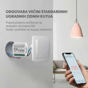 WiFi smart modul prekidač 2CH 2x5A (za ugradnju u doznu) - Img 3